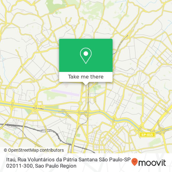 Mapa Itaú, Rua Voluntários da Pátria Santana São Paulo-SP 02011-300