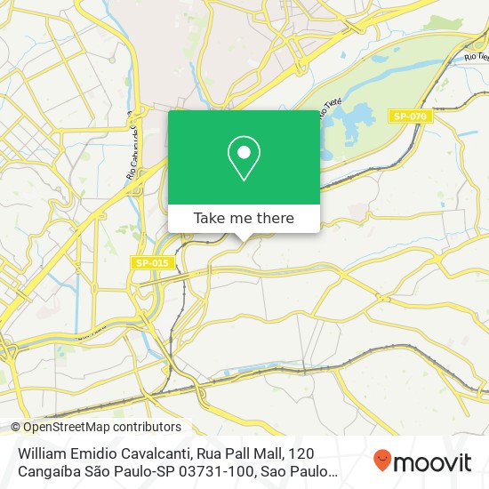 Mapa William Emidio Cavalcanti, Rua Pall Mall, 120 Cangaíba São Paulo-SP 03731-100