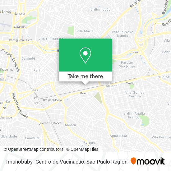 Mapa Imunobaby- Centro de Vacinação