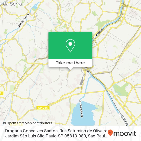 Drogaria Gonçalves Santos, Rua Saturnino de Oliveira Jardim São Luís São Paulo-SP 05813-080 map