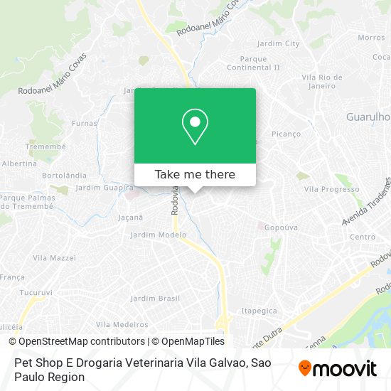 Pet Shop E Drogaria Veterinaria Vila Galvao map