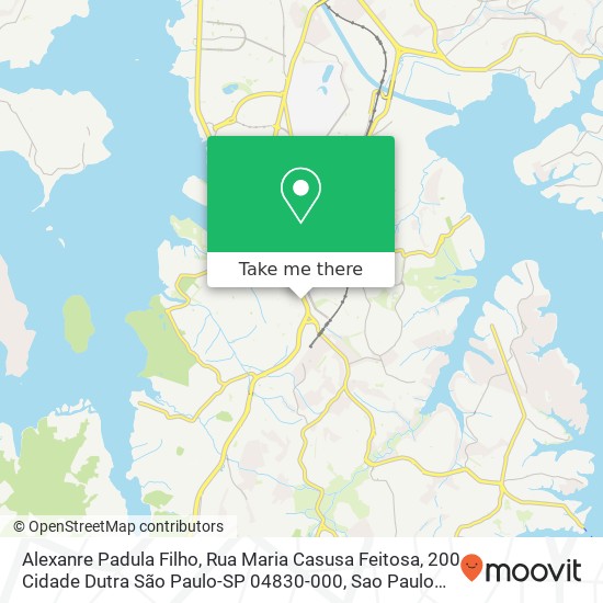 Mapa Alexanre Padula Filho, Rua Maria Casusa Feitosa, 200 Cidade Dutra São Paulo-SP 04830-000