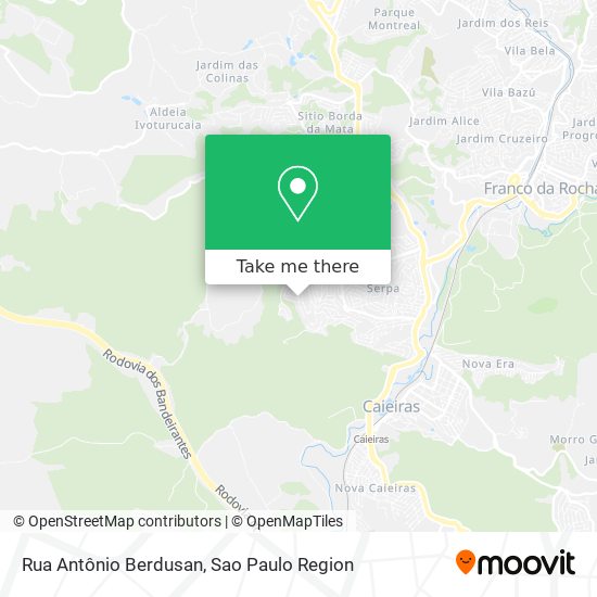 Mapa Rua Antônio Berdusan