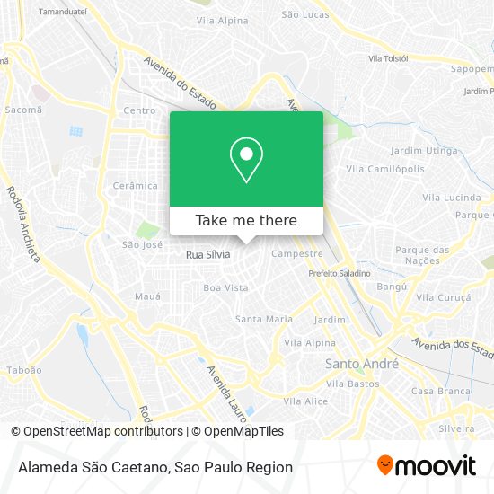 Alameda São Caetano map