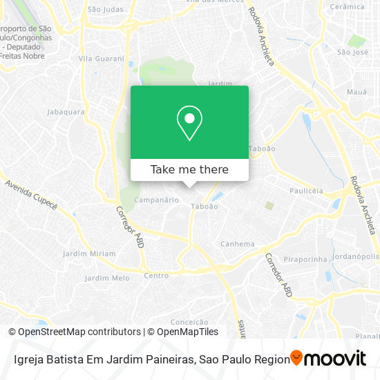 Mapa Igreja Batista Em Jardim Paineiras