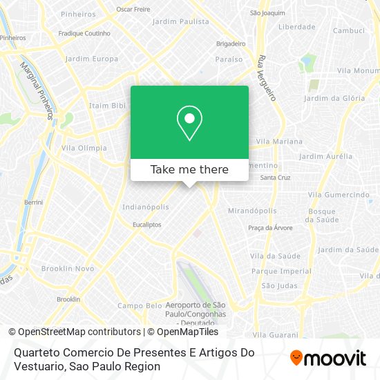 Mapa Quarteto Comercio De Presentes E Artigos Do Vestuario