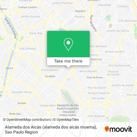 Alameda dos Aicás (alameda dos aicás moema) map