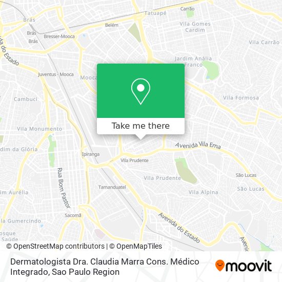 Mapa Dermatologista Dra. Claudia Marra Cons. Médico Integrado