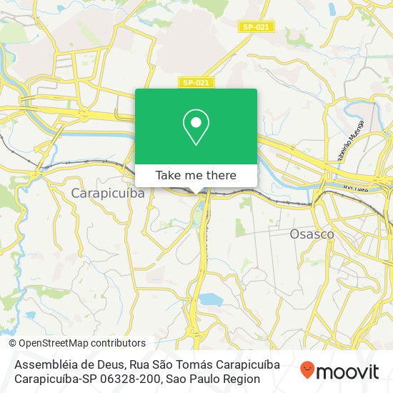 Assembléia de Deus, Rua São Tomás Carapicuíba Carapicuíba-SP 06328-200 map