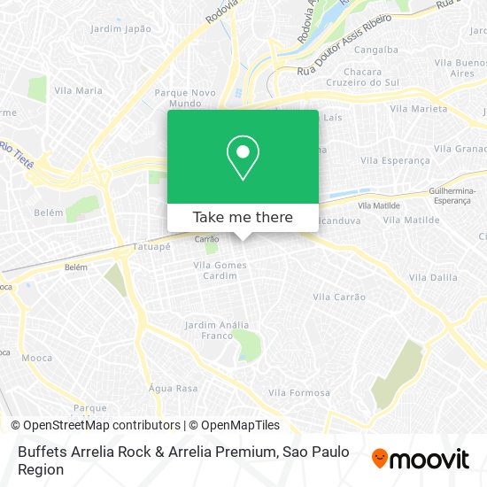 Buffets Arrelia Rock & Arrelia Premium map