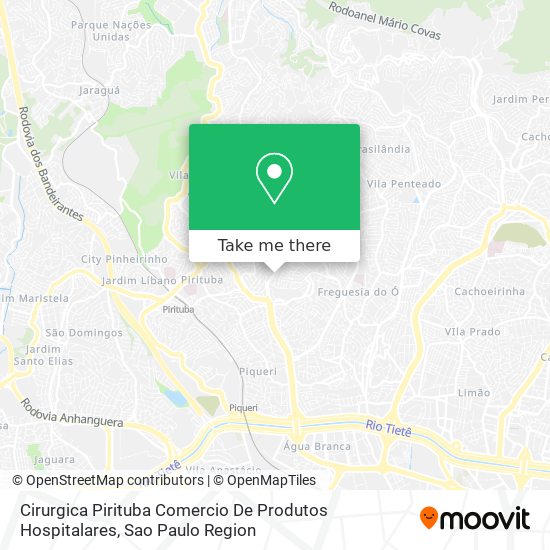 Cirurgica Pirituba Comercio De Produtos Hospitalares map