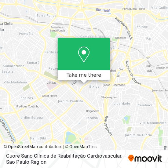 Cuore Sano Clínica de Reabilitação Cardiovascular map