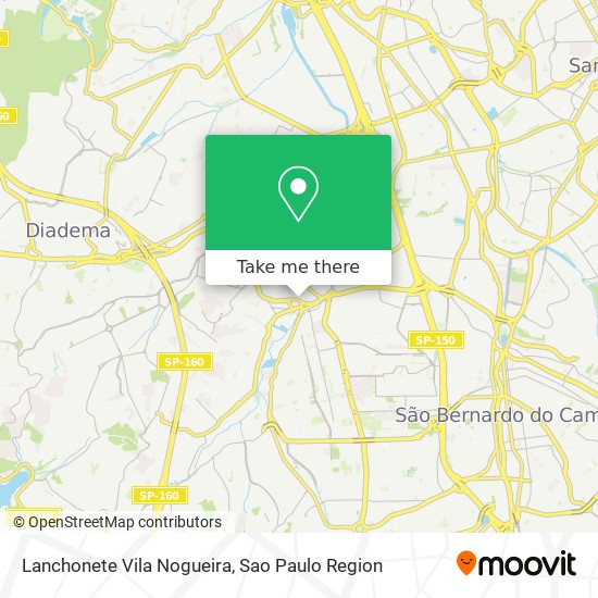 Mapa Lanchonete Vila Nogueira