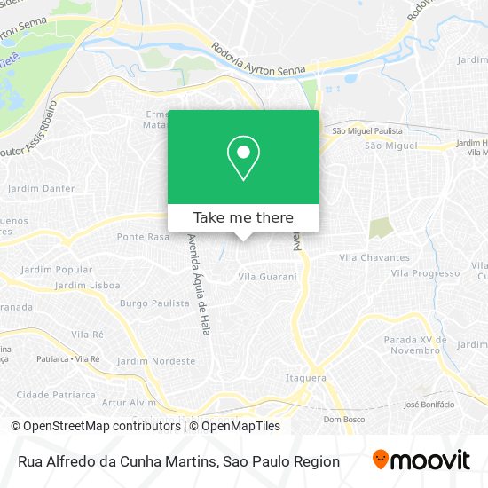 Mapa Rua Alfredo da Cunha Martins