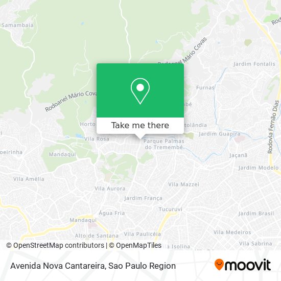 Avenida Nova Cantareira map