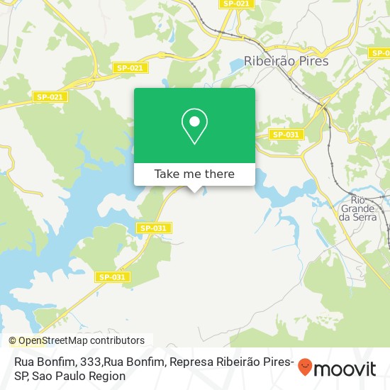 Rua Bonfim, 333,Rua Bonfim, Represa Ribeirão Pires-SP map