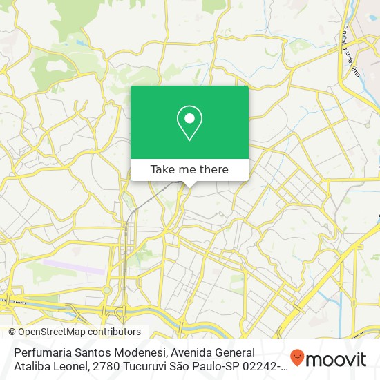 Mapa Perfumaria Santos Modenesi, Avenida General Ataliba Leonel, 2780 Tucuruvi São Paulo-SP 02242-000