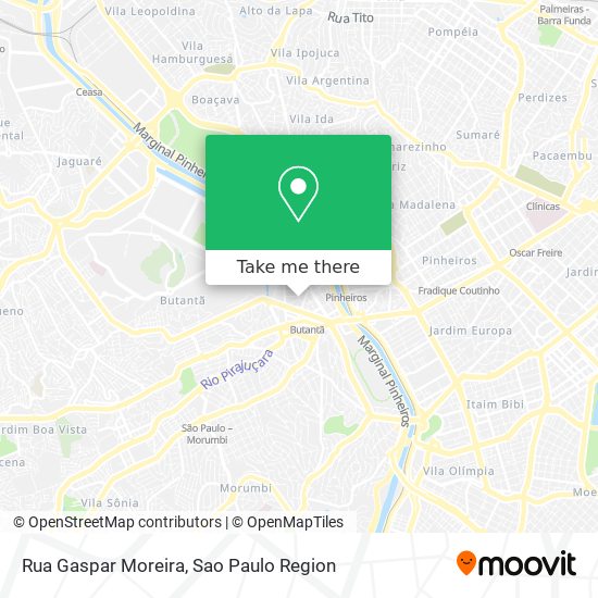 Mapa Rua Gaspar Moreira