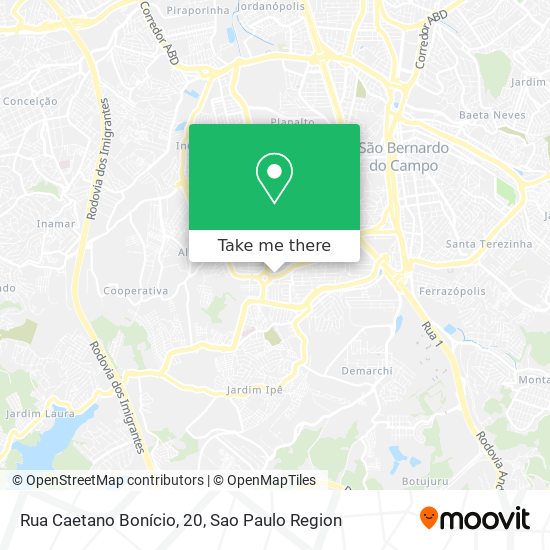 Mapa Rua Caetano Bonício, 20