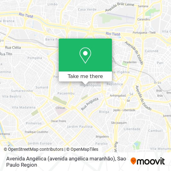Mapa Avenida Angélica (avenida angélica maranhão)