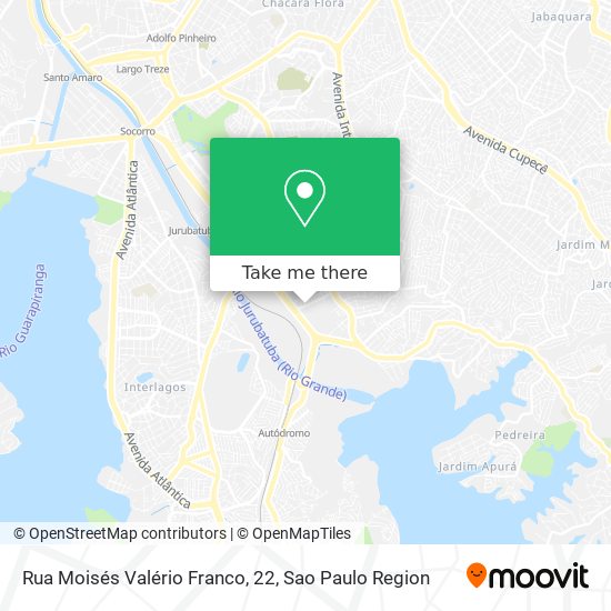 Mapa Rua Moisés Valério Franco, 22