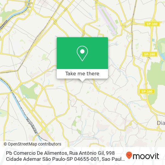 Pb Comercio De Alimentos, Rua Antônio Gil, 998 Cidade Ademar São Paulo-SP 04655-001 map