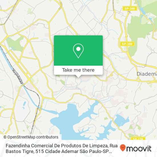 Mapa Fazendinha Comercial De Produtos De Limpeza, Rua Bastos Tigre, 515 Cidade Ademar São Paulo-SP 04432-110