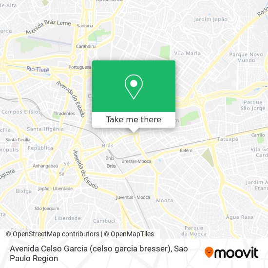 Avenida Celso Garcia (celso garcia bresser) map