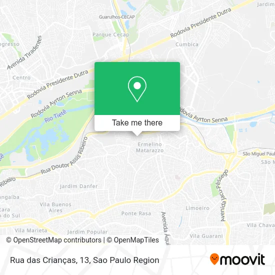 Rua das Crianças, 13 map