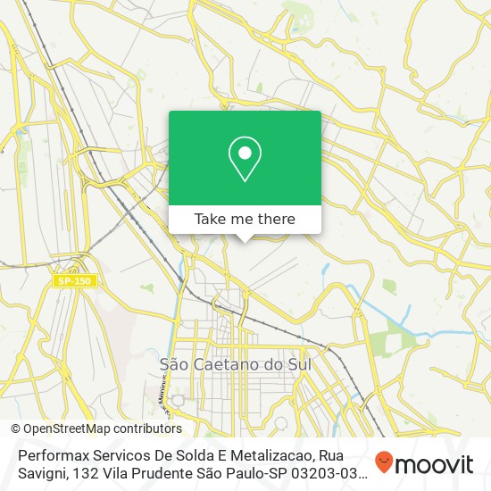 Performax Servicos De Solda E Metalizacao, Rua Savigni, 132 Vila Prudente São Paulo-SP 03203-030 map