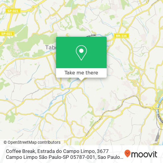 Mapa Coffee Break, Estrada do Campo Limpo, 3677 Campo Limpo São Paulo-SP 05787-001