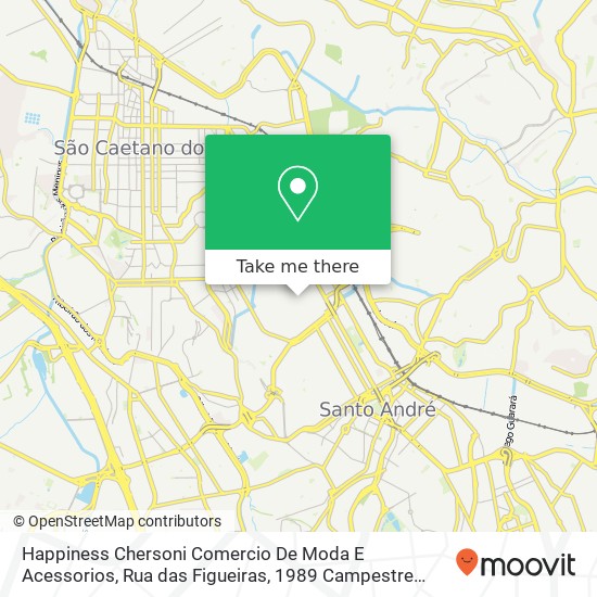Mapa Happiness Chersoni Comercio De Moda E Acessorios, Rua das Figueiras, 1989 Campestre Santo André-SP 09080-300