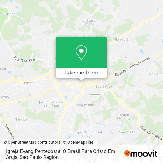 Igreja Evang.Pentecostal O Brasil Para Cristo Em Aruja map