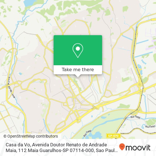 Mapa Casa da Vo, Avenida Doutor Renato de Andrade Maia, 112 Maia Guarulhos-SP 07114-000