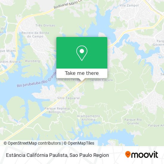 Mapa Estância Califórnia Paulista