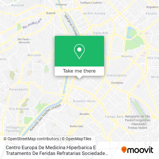 Centro Europa De Medicina Hiperbarica E Tratamento De Feridas Refratarias Sociedade Simples map