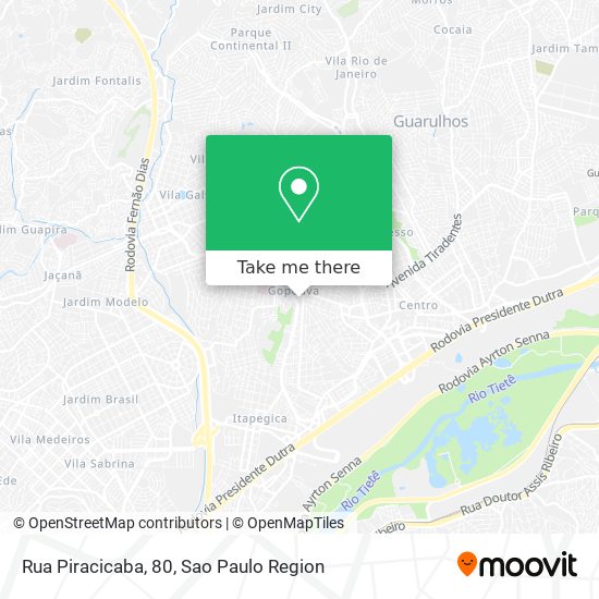 Rua Piracicaba, 80 map