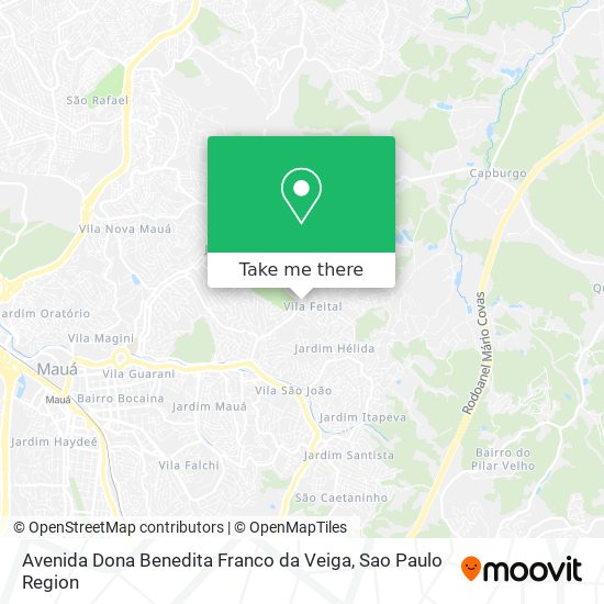 Mapa Avenida Dona Benedita Franco da Veiga