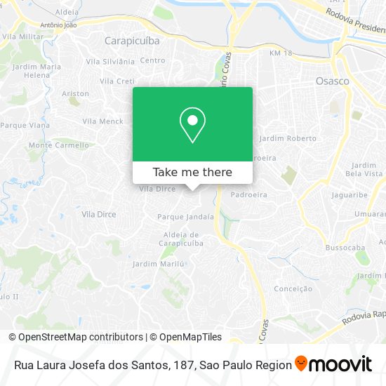 Mapa Rua Laura Josefa dos Santos, 187