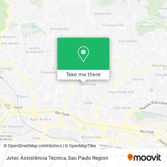 Mapa Jotec Assistência Técnica