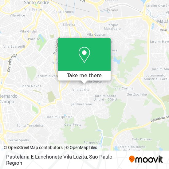 Pastelaria E Lanchonete Vila Luzita map