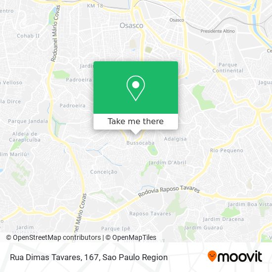 Mapa Rua Dimas Tavares, 167