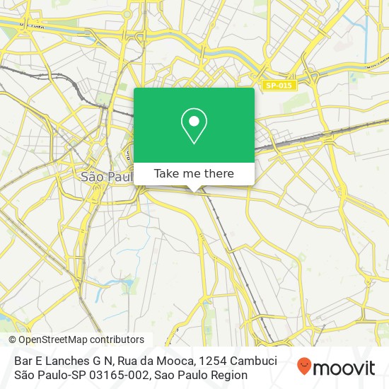 Bar E Lanches G N, Rua da Mooca, 1254 Cambuci São Paulo-SP 03165-002 map