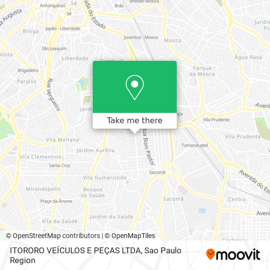 Mapa ITORORO VEÍCULOS E PEÇAS LTDA