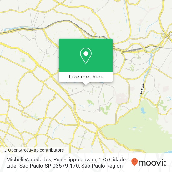 Micheli Variedades, Rua Filippo Juvara, 175 Cidade Líder São Paulo-SP 03579-170 map