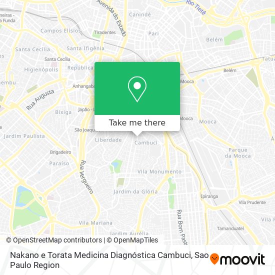 Nakano e Torata Medicina Diagnóstica Cambuci map