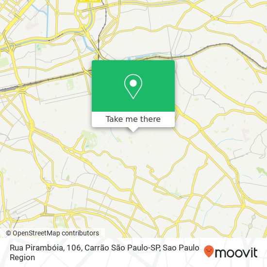 Mapa Rua Pirambóia, 106, Carrão São Paulo-SP