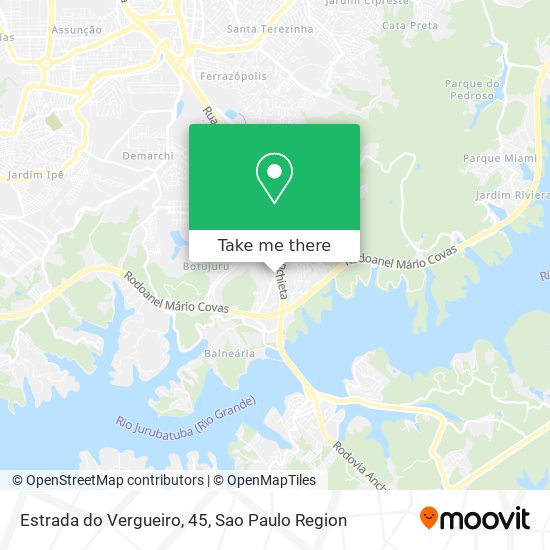 Estrada do Vergueiro, 45 map