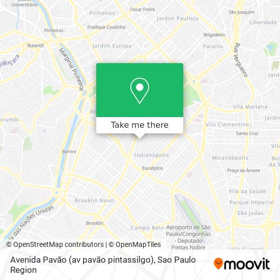Mapa Avenida Pavão (av pavão pintassilgo)