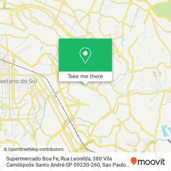 Supermercado Boa Fe, Rua Leonilda, 380 Vila Camilópolis Santo André-SP 09230-260 map